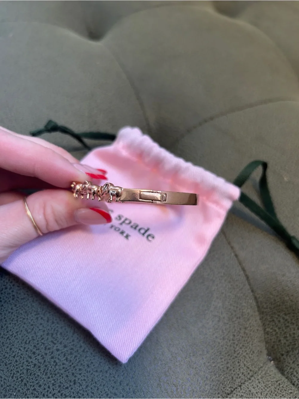 kate spade Rose Gold Elephant Link Bracelet